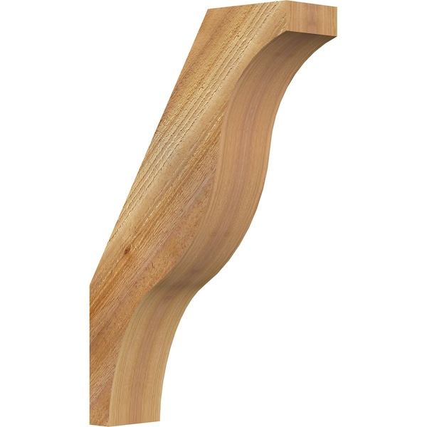 Ekena Millwork 4"W x 14"D x 22"H Funston Rough Sawn Knee Brace, Western Red Cedar BRC04X14X22FST00RWR - main